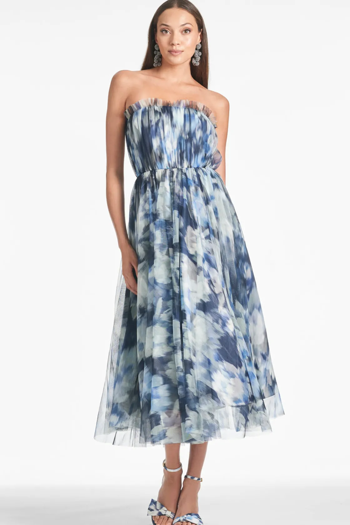 Sachin & Babi Marni Dress - Blue Ikat Floral Store