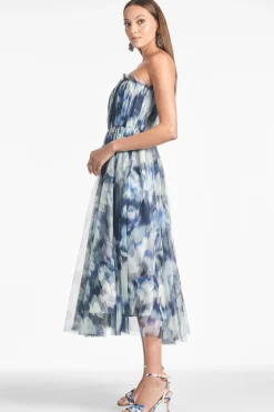 Sachin & Babi Marni Dress - Blue Ikat Floral Store