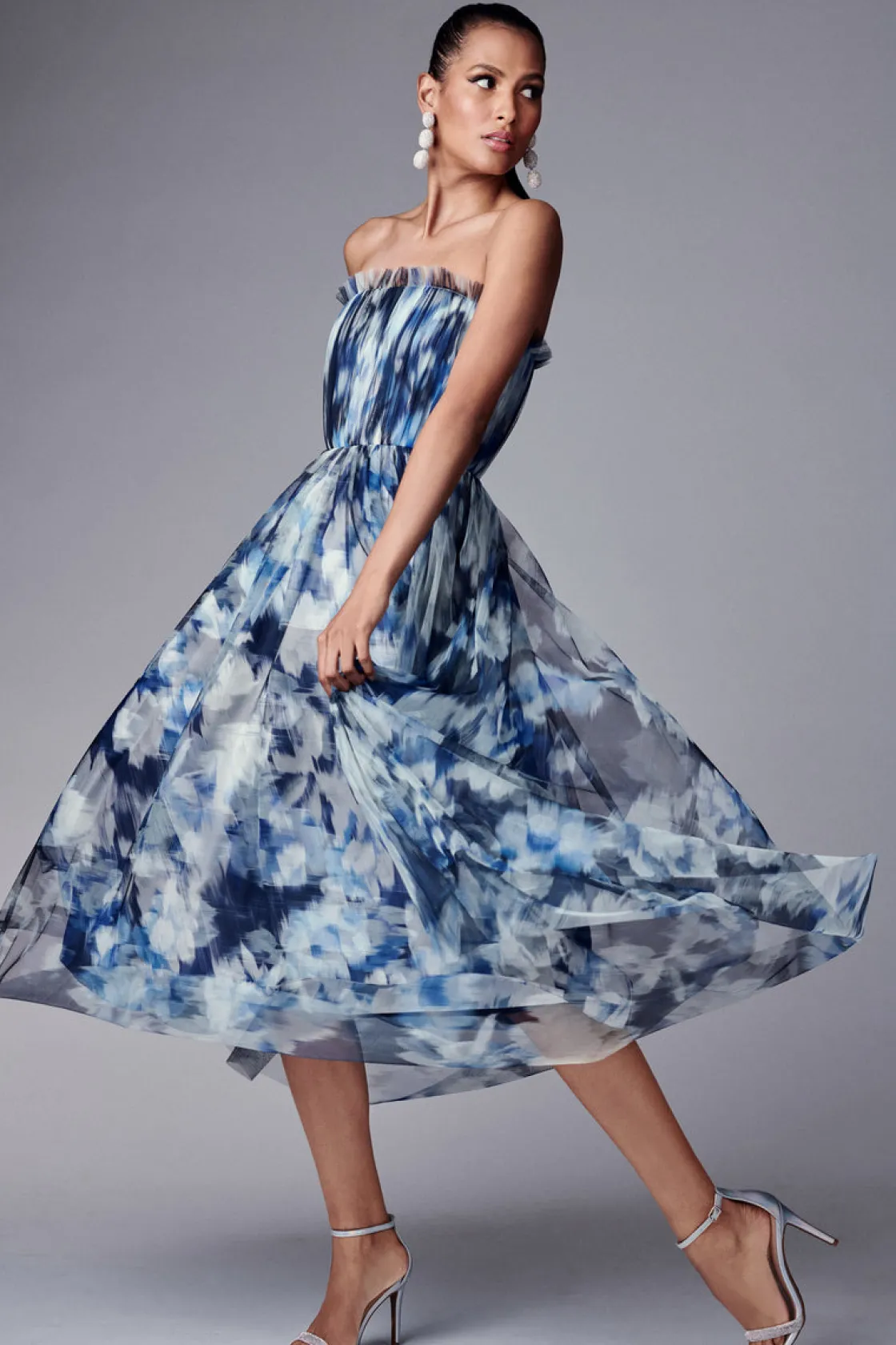 Sachin & Babi Marni Dress - Blue Ikat Floral Store