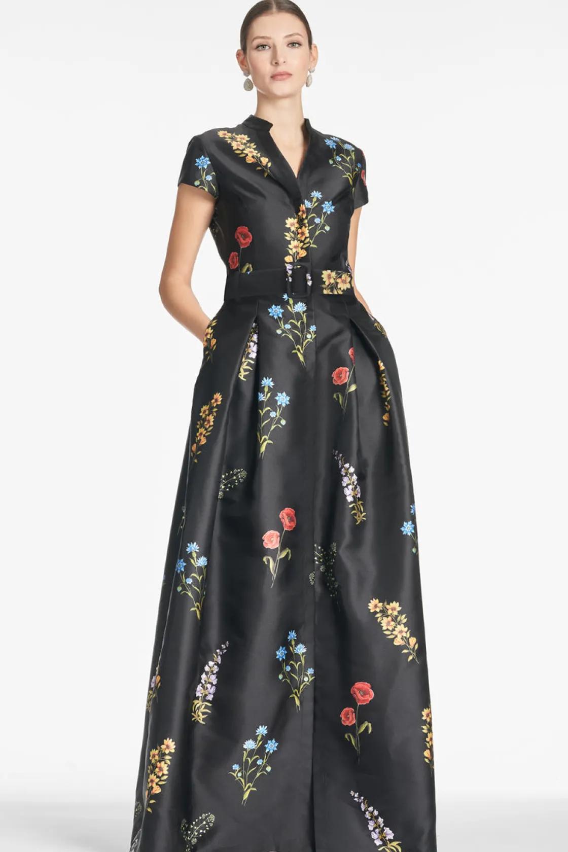 Sachin & Babi Marta Gown - Noir Bouquet Hot