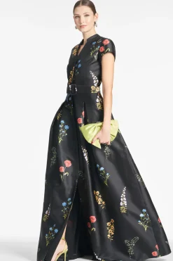 Sachin & Babi Marta Gown - Noir Bouquet Hot