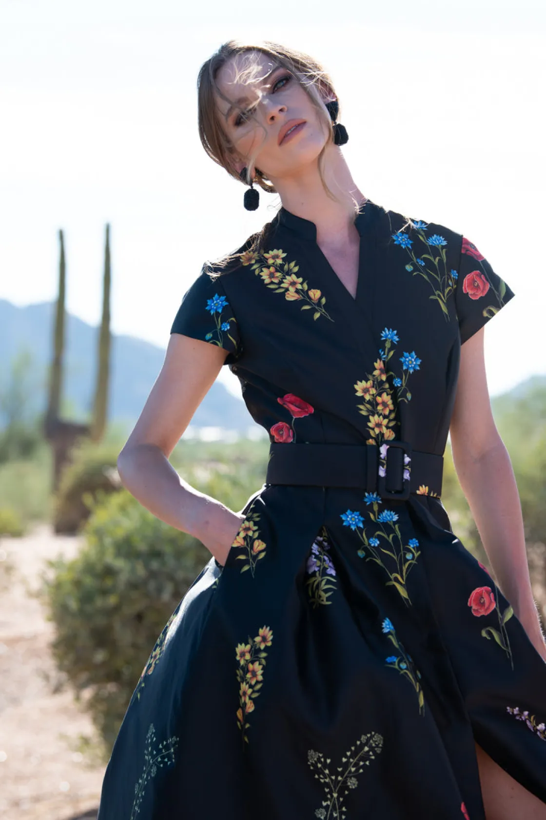 Sachin & Babi Marta Gown - Noir Bouquet Hot