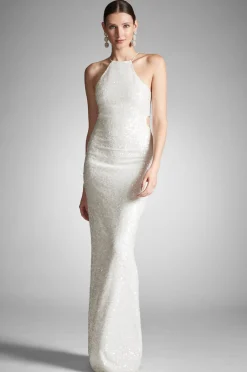 Sachin & Babi Morgan Gown - Ivory Sequins Clear/Ivory Hot