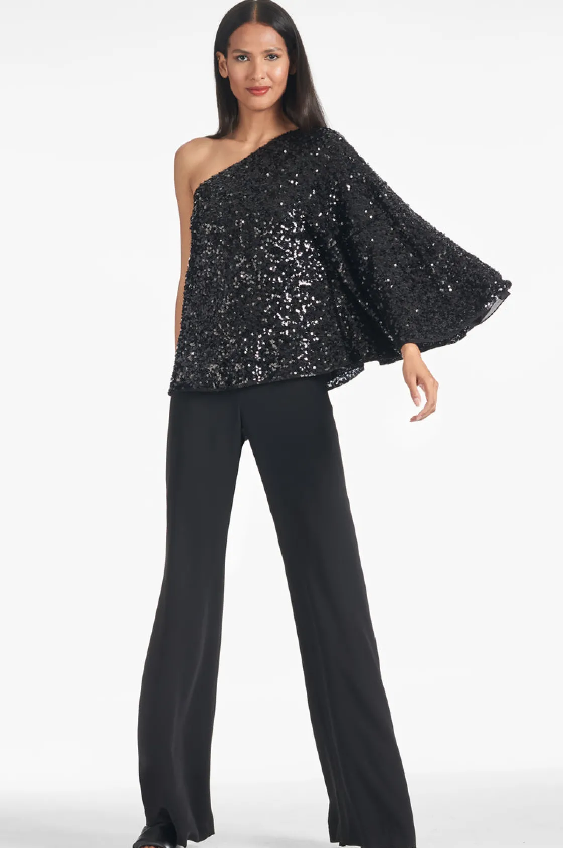 Sachin & Babi Morgan Top - Sequins Black Clearance