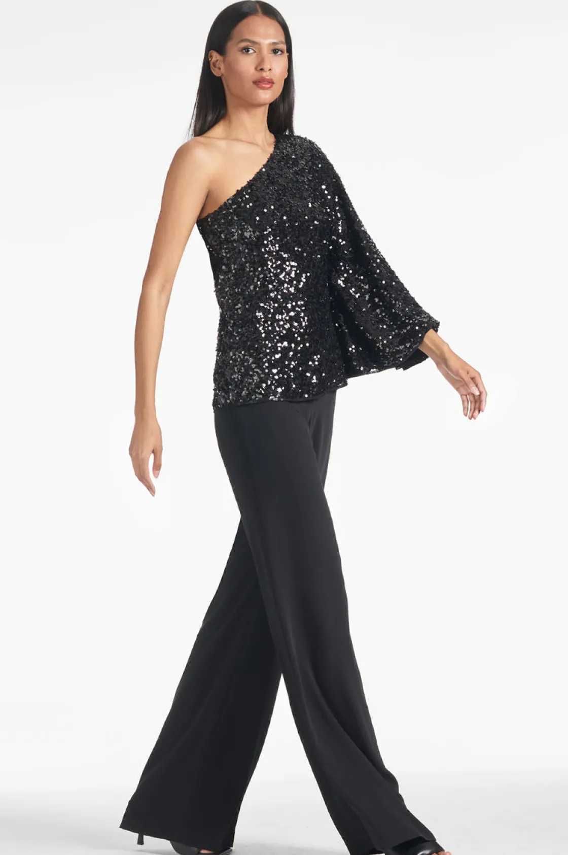 Sachin & Babi Morgan Top - Sequins Black Clearance