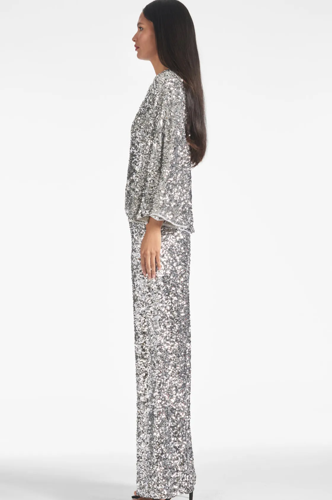 Sachin & Babi Morgan Top - Sequins Silver Outlet