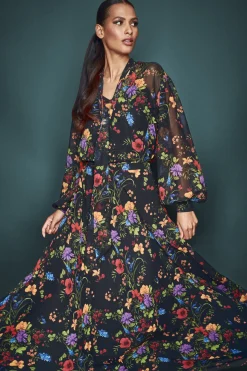 Sachin & Babi Nora Top - Noir Wildflower Discount