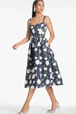 Sachin & Babi Olena Dress - Navy/Ivory Moonlit Garden Navy/Ivory Moonlit Garden Flash Sale