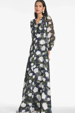 Sachin & Babi Penny Gown - Navy/Ivory Moonlit Garden Navy/Ivory Moonlit Garden New
