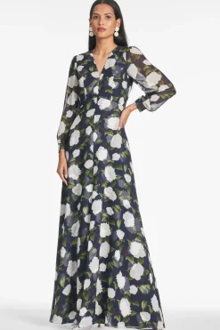 Sachin & Babi Penny Gown - Navy/Ivory Moonlit Garden Navy/Ivory Moonlit Garden New