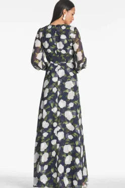 Sachin & Babi Penny Gown - Navy/Ivory Moonlit Garden Navy/Ivory Moonlit Garden New