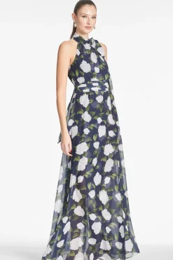 Sachin & Babi Selena Gown - Navy/Ivory Moonlit Garden Navy/Ivory Moonlit Garden Outlet