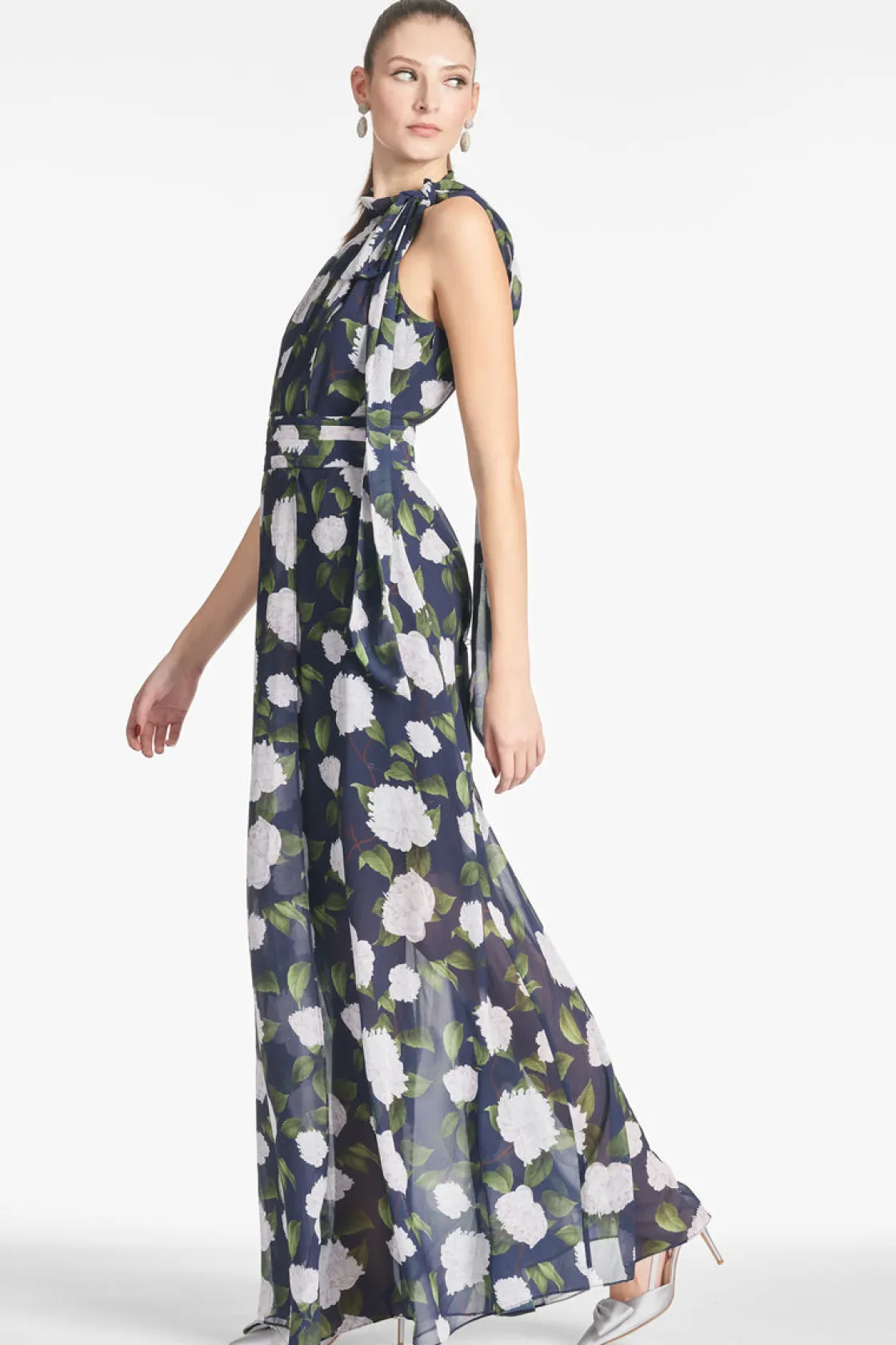 Sachin & Babi Selena Gown - Navy/Ivory Moonlit Garden Navy/Ivory Moonlit Garden Outlet