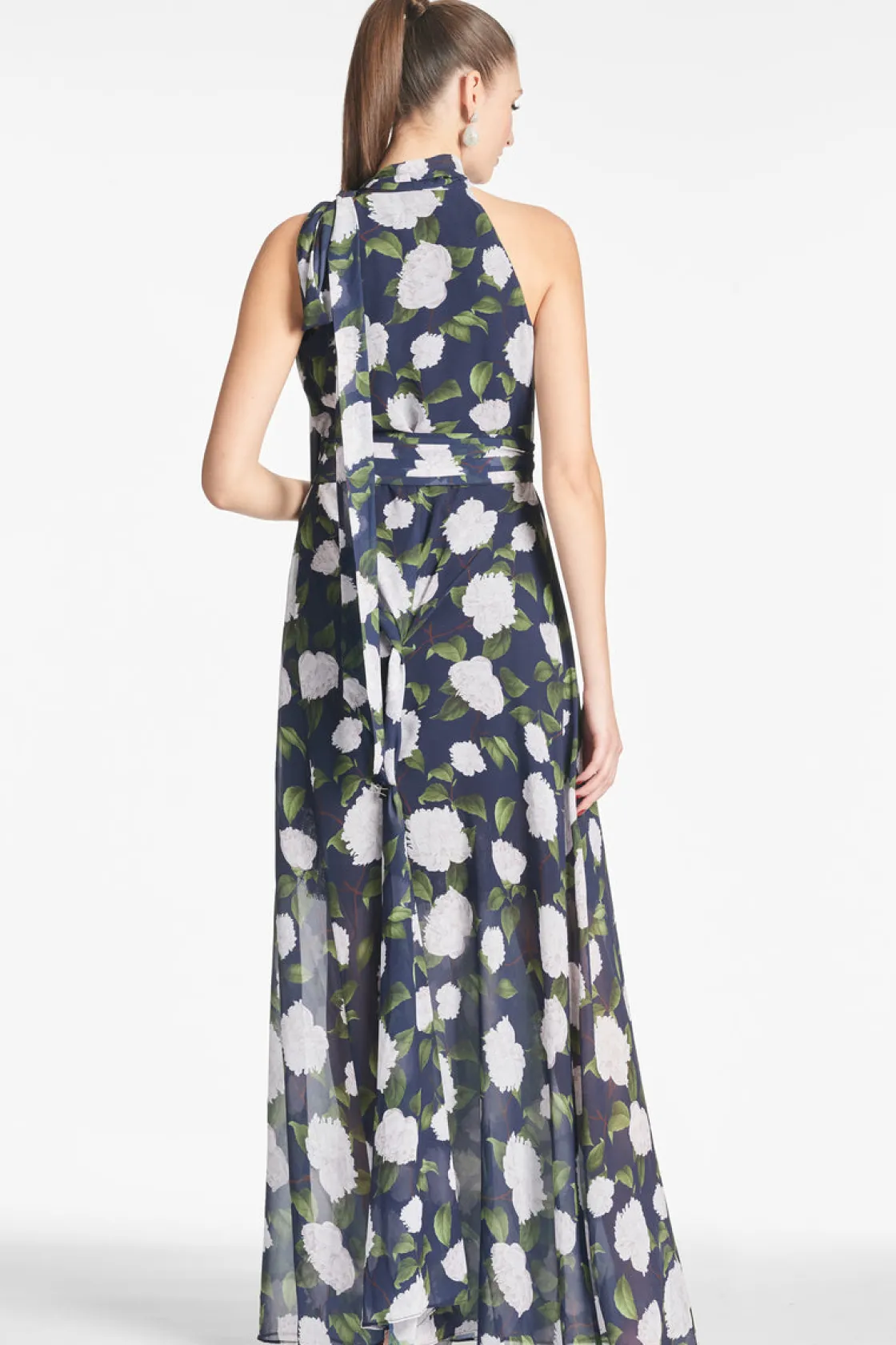 Sachin & Babi Selena Gown - Navy/Ivory Moonlit Garden Navy/Ivory Moonlit Garden Outlet