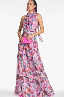 Sachin & Babi Selena Gown - Pink/Periwinkle Dahlia Pink/Periwinkle Dahlia Online