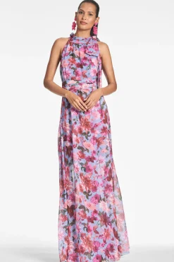 Sachin & Babi Selena Gown - Pink/Periwinkle Dahlia Pink/Periwinkle Dahlia Online