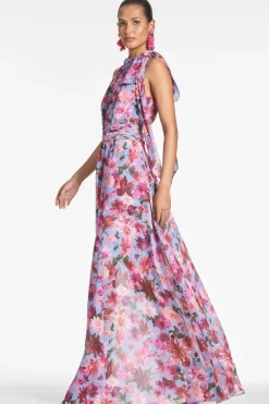 Sachin & Babi Selena Gown - Pink/Periwinkle Dahlia Pink/Periwinkle Dahlia Online