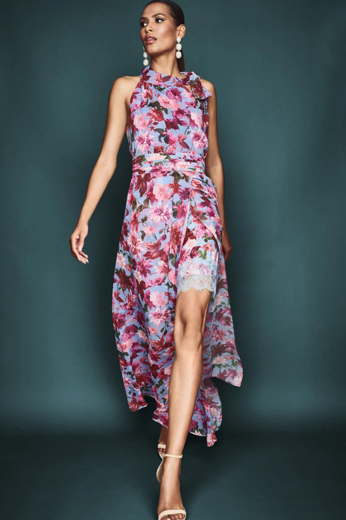 Sachin & Babi Selena Gown - Pink/Periwinkle Dahlia Pink/Periwinkle Dahlia Online