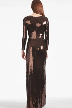 Sachin & Babi Sequin Talulla Gown - Espresso Flash Sale