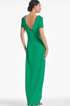 Sachin & Babi Shiloh Gown - Cadmium Green Store