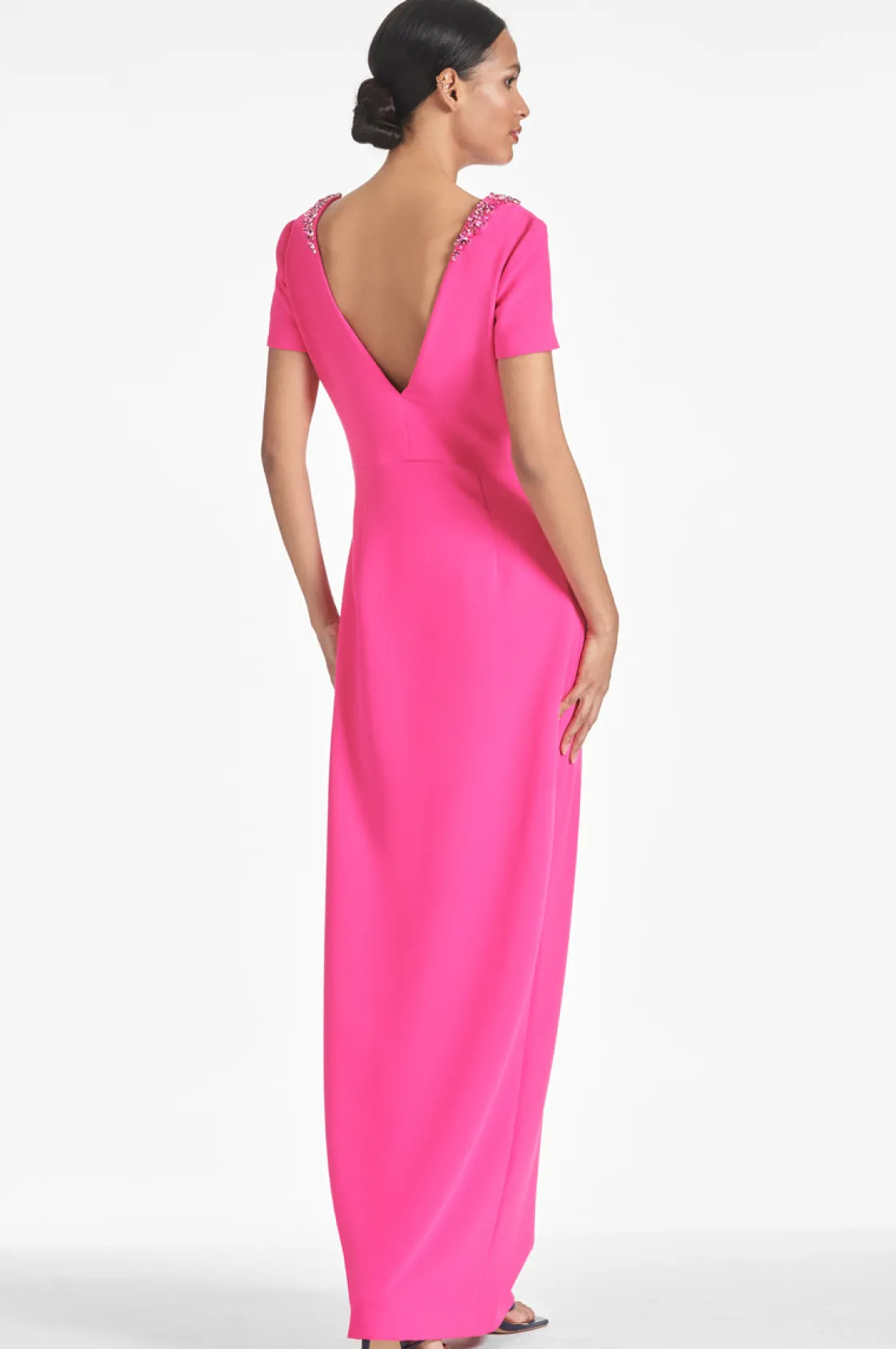 Sachin & Babi Shiloh Gown - Electric Pink Flash Sale