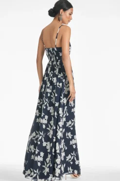 Sachin & Babi Sienna Gown - Navy Venetia Petal Fashion