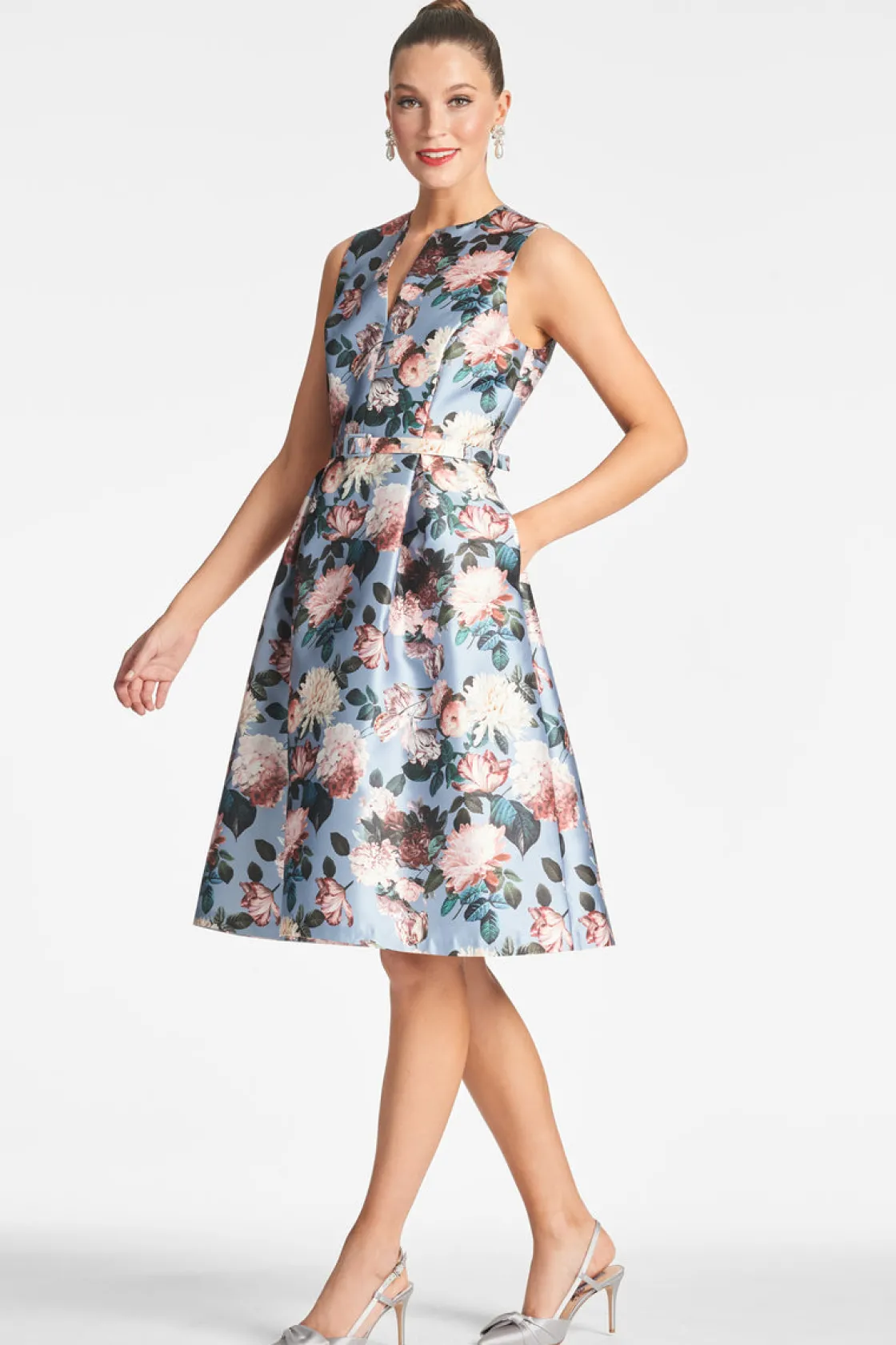 Sachin & Babi Tish Dress - Ice Blue Garden New