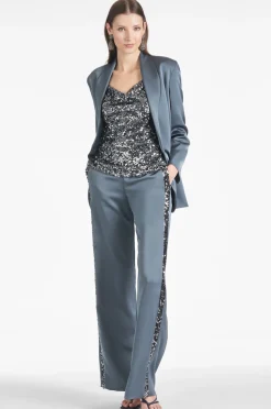 Sachin & Babi Tuxedo Sequin Alli Pant - Gunmetal Best Sale