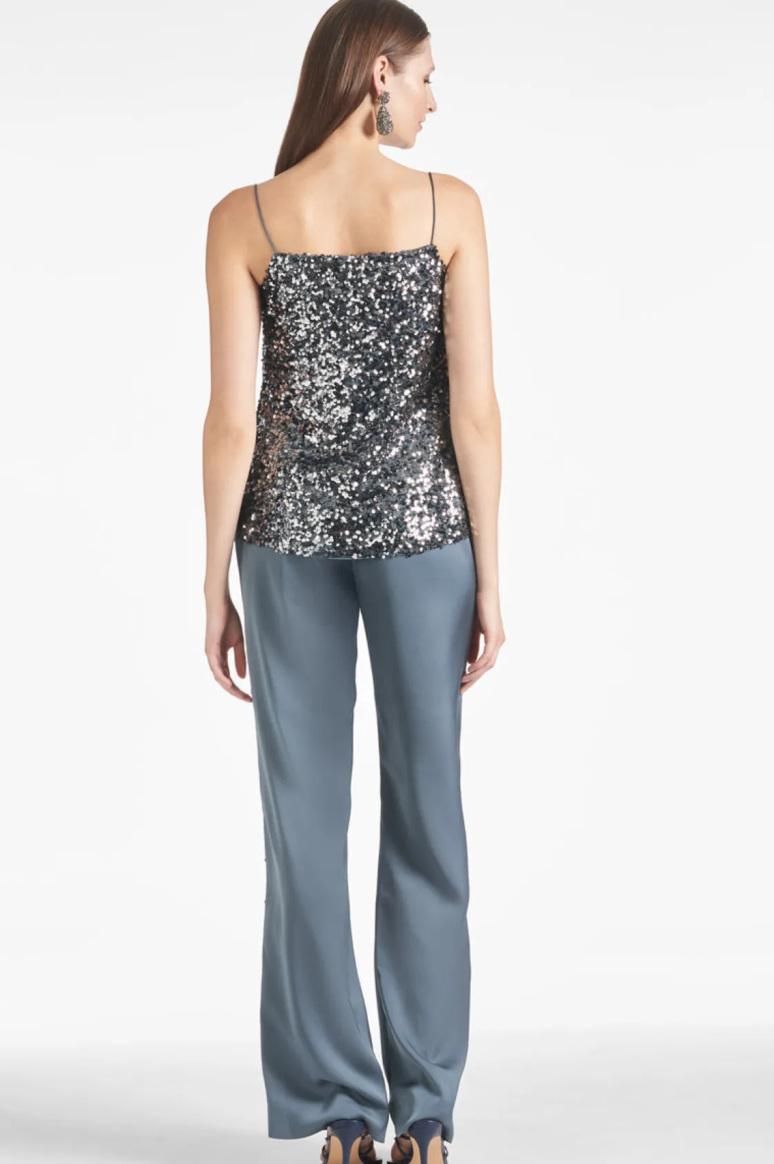 Sachin & Babi Tuxedo Sequin Alli Pant - Gunmetal Best Sale