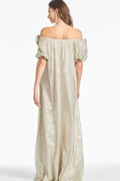 Sachin & Babi Valentina Gown - Silver Cheap