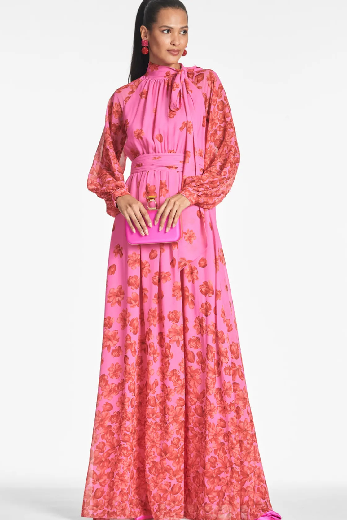 Sachin & Babi Vera Gown - Rose/Vermillion Rose/Vermillion Flash Sale