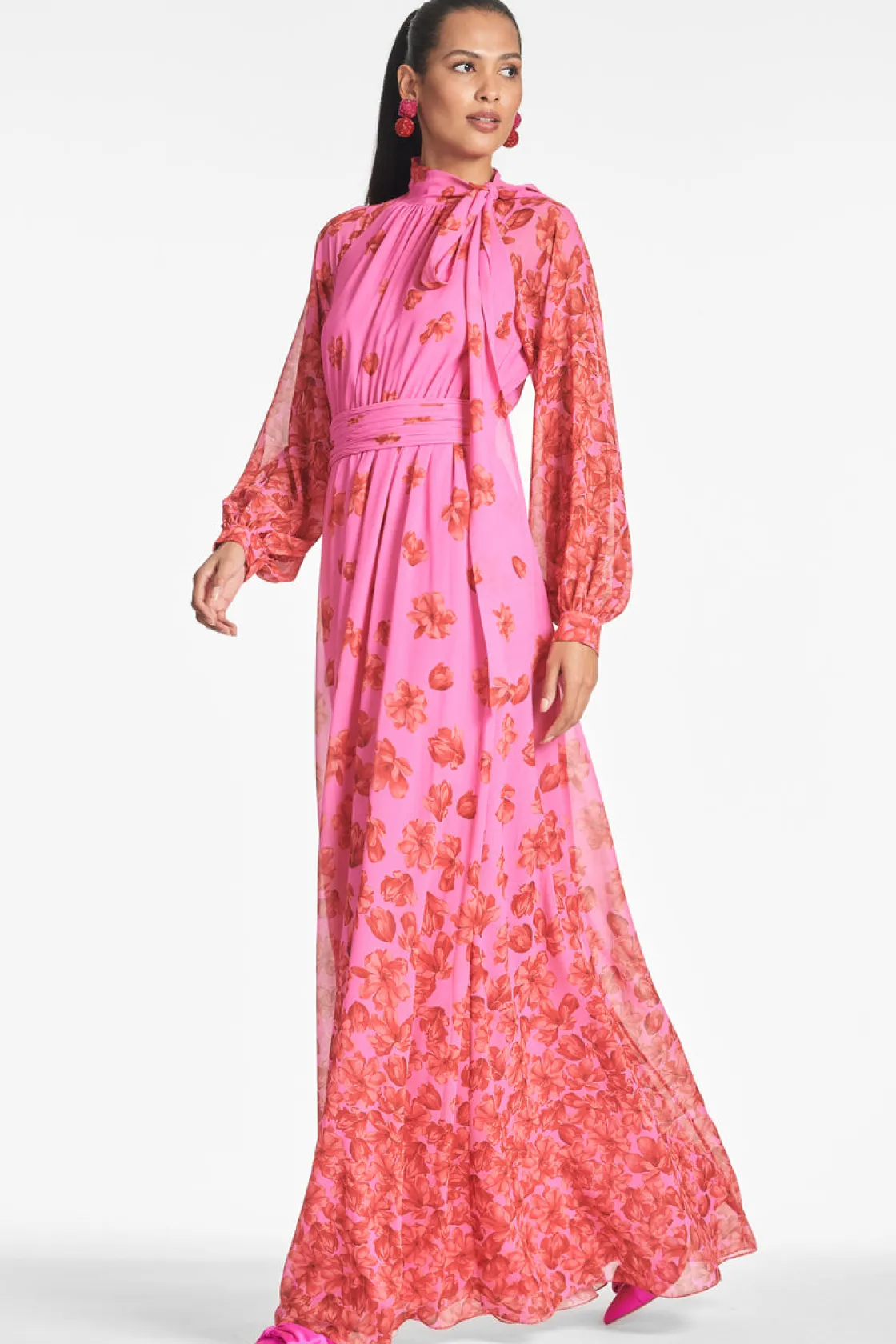 Sachin & Babi Vera Gown - Rose/Vermillion Rose/Vermillion Flash Sale