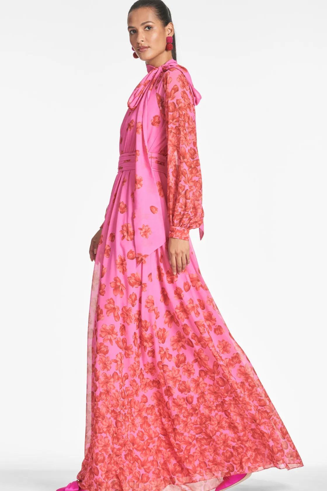 Sachin & Babi Vera Gown - Rose/Vermillion Rose/Vermillion Flash Sale