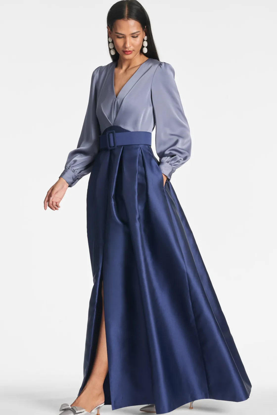 Sachin & Babi Zoe Gown - Cool Grey/Night Sky Smokey Slate/Night Sky Cheap