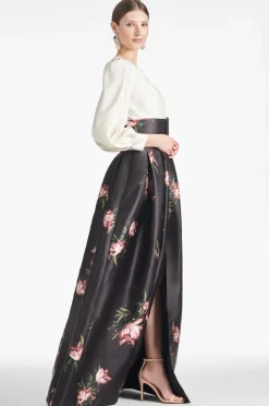 Sachin & Babi Zoe Gown - Ivory/Noir Blossom Ivory/Noir Blossom Flash Sale