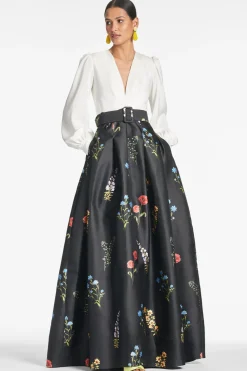 Sachin & Babi Zoe Gown - Off White/Noir Bouquet Off White/Noir Bouquet Online
