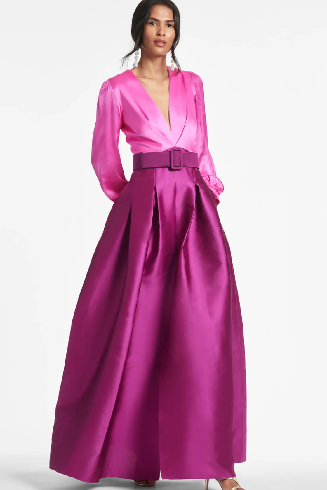 Sachin & Babi Zoe Gown - Pink/Magenta Pink & Magenta Discount