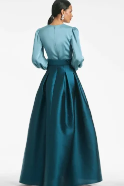 Sachin & Babi Zoe Gown - Seaglass/Deep Teal Seaglass/Deep Teal Discount