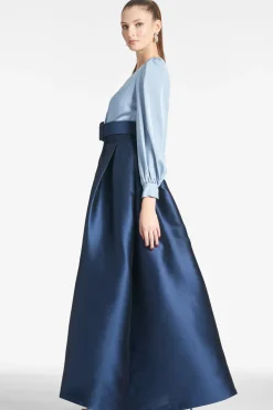Sachin & Babi Zoe Gown - Slate/Navy Slate & Navy Sale