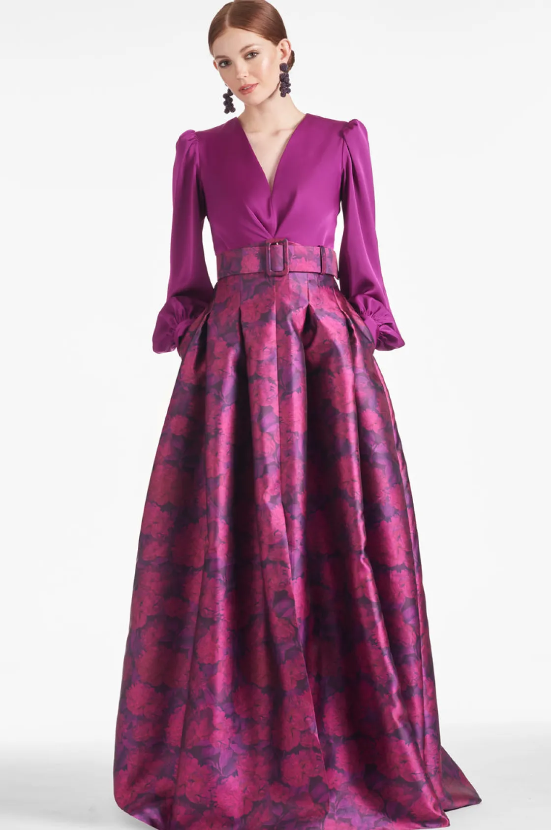 Sachin & Babi Zoe Gown - Sparkling Grape/Magenta Bloom Sparkling Grape/Magenta Bloom Discount